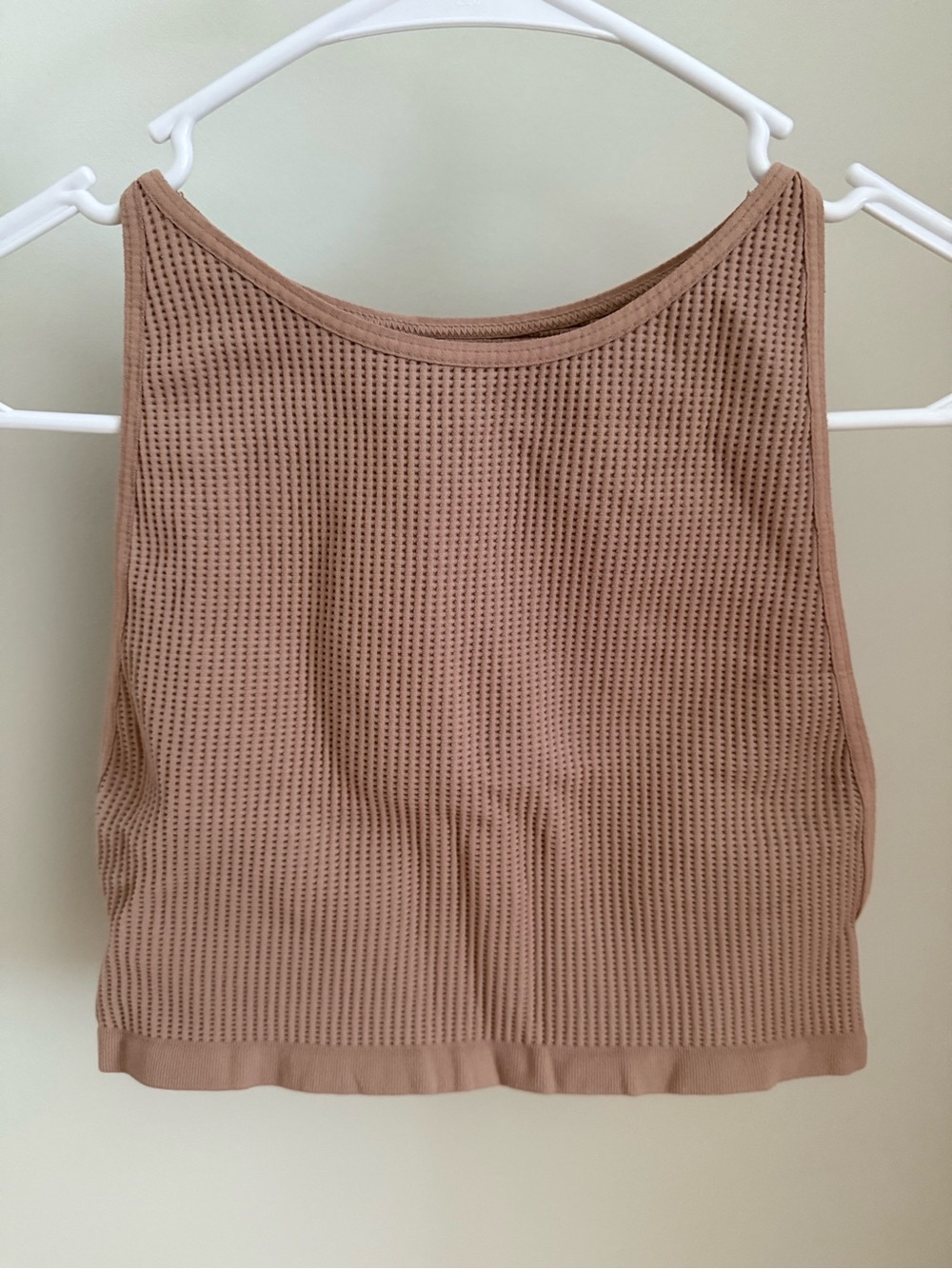 Free People Intimately Beige Textured Crop Tank